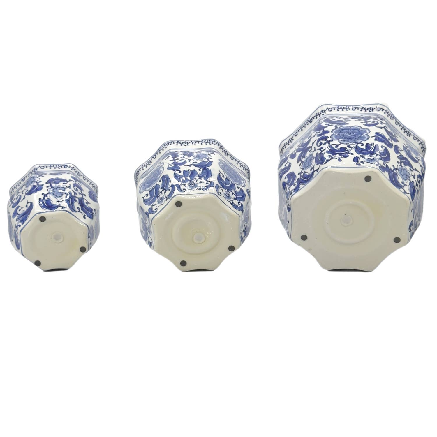 Galt International Company - Vendita all'ingrosso Vasi per piante - Set di 3 vasi per fioriere in ceramica Chinoiserie, 7,5"/10"/13"38