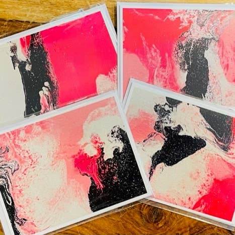 Série rose et noire pour la vente par Red Canvas Gallery