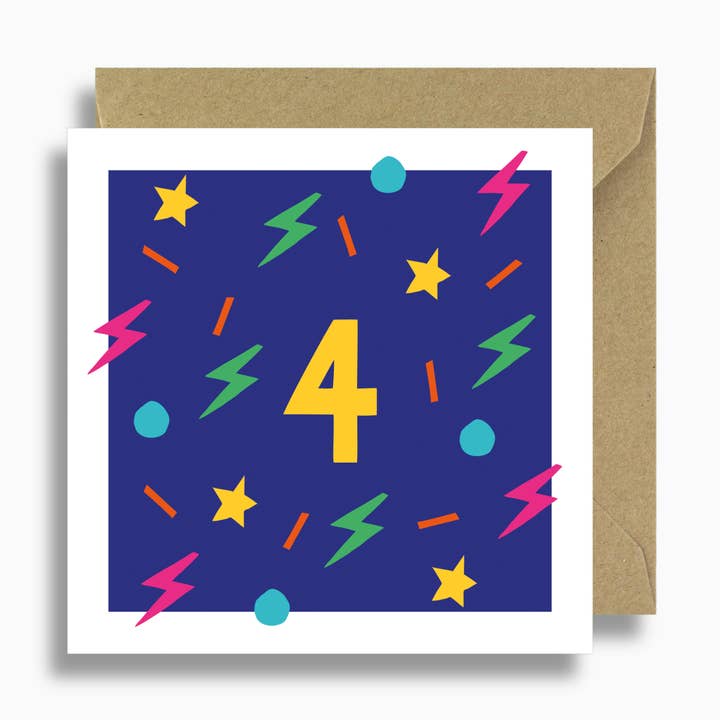 4th Fødselsdag Card for engroshandel hos Lizzie Chancellor