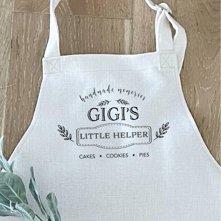 Gigi's Little Helper Child's Apron for wholesale by Elm Ridge Home