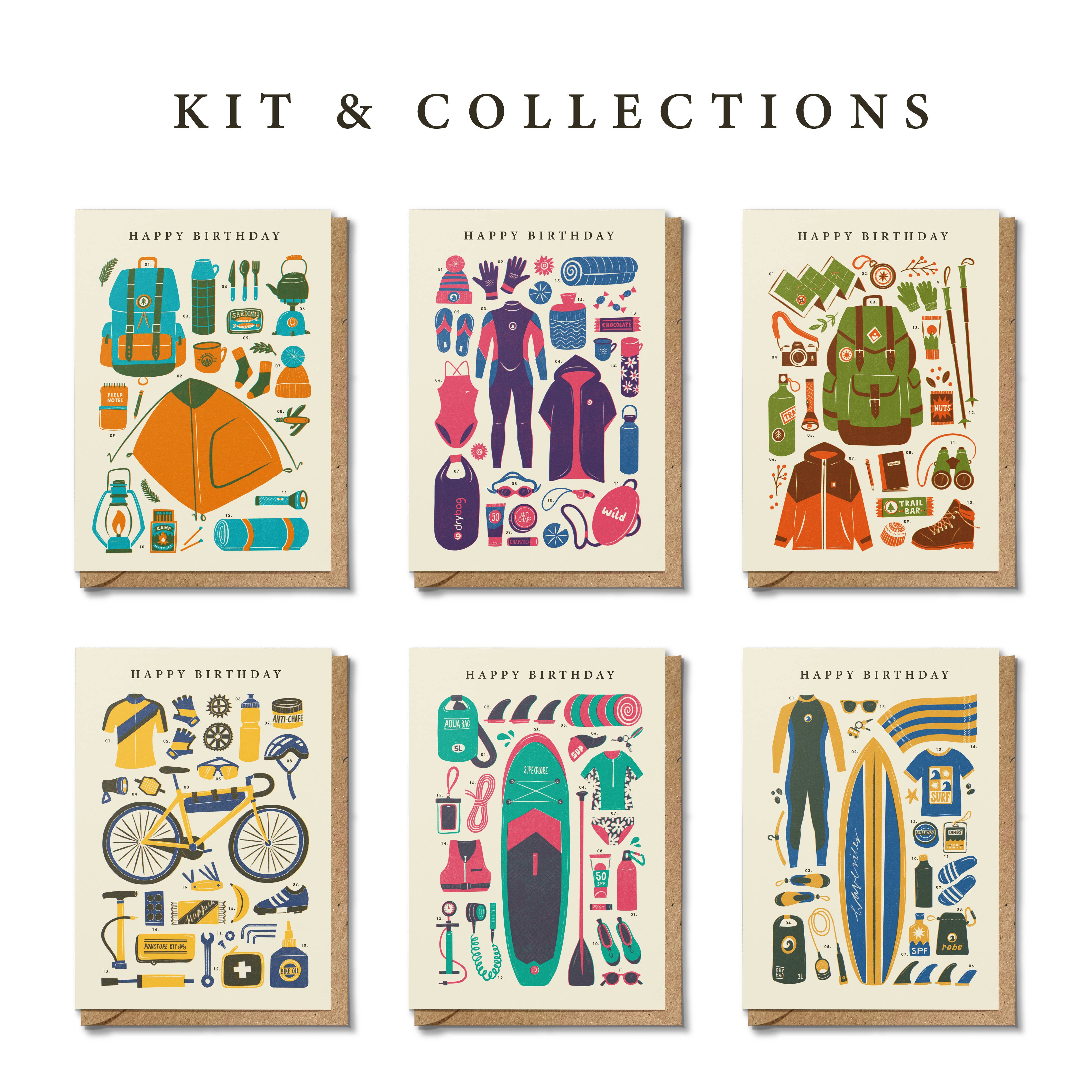 Bird & Co Studio - Wholesale Birthday Card - Cycling Kit | Outdoor Bike Vintage Style Birthday Card3