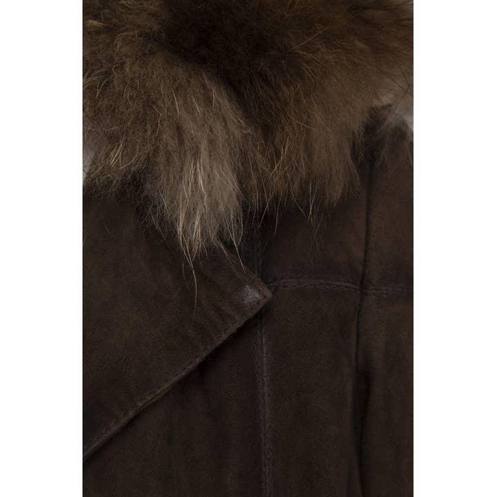 Brun Mocka Kappa Suede Racoon för wholesale på Faire