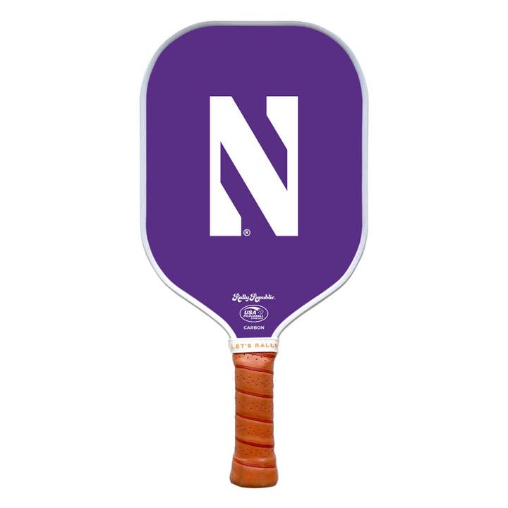 Rally Republic - Wholesale Sporting Accessories - Northwestern Wildcats Purple N Primary Athletic Mark Pickleball Paddle (B2B)