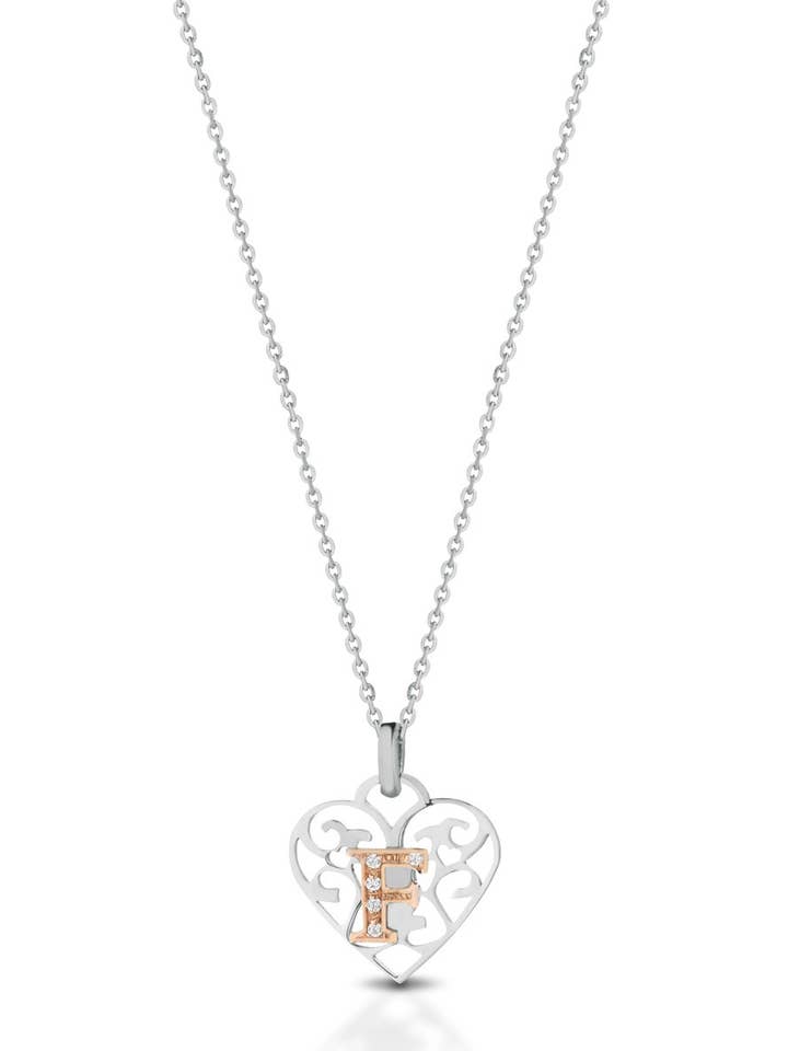 COLLAR CON COLGANTE DE CORAZÓN Y LETRA para venta al por mayor de Melissa jewels