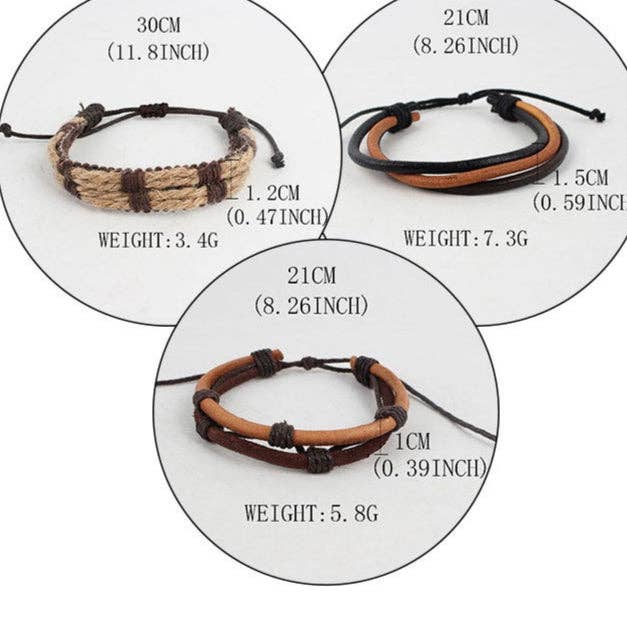 alberalkirk - Wholesale Woven/Braided Bracelet - Leather Braided Bracelet S5P6025