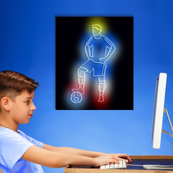 Insegna fluorescente a LED CHELSEA FANS con telecomando per la vendita all'ingrosso da parte di Mad About Neon