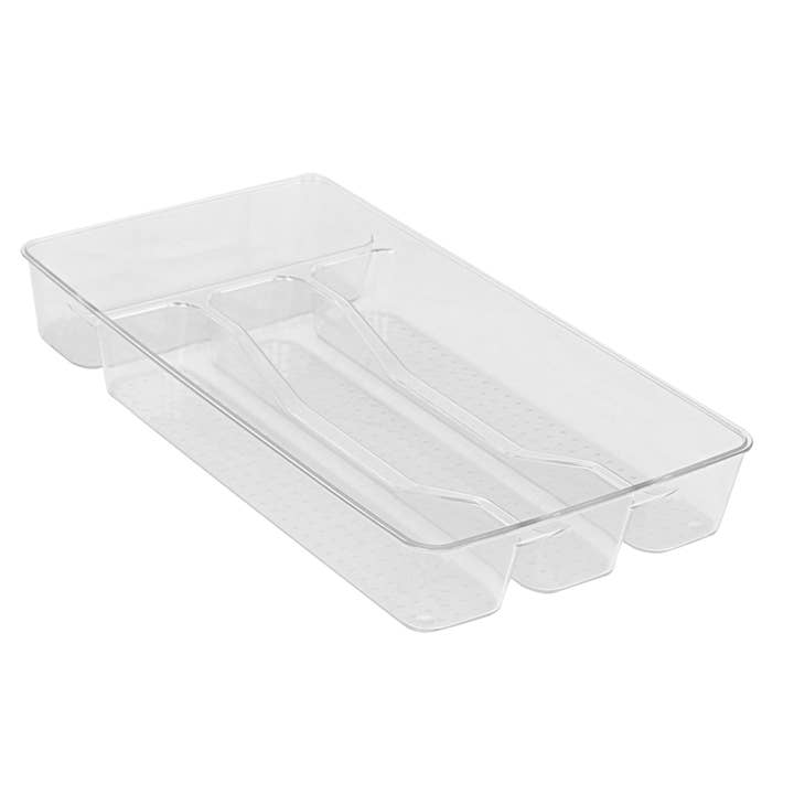 4 Compartment Acrylic Cutlery Organizer for wholesale by YBM HOME INC.