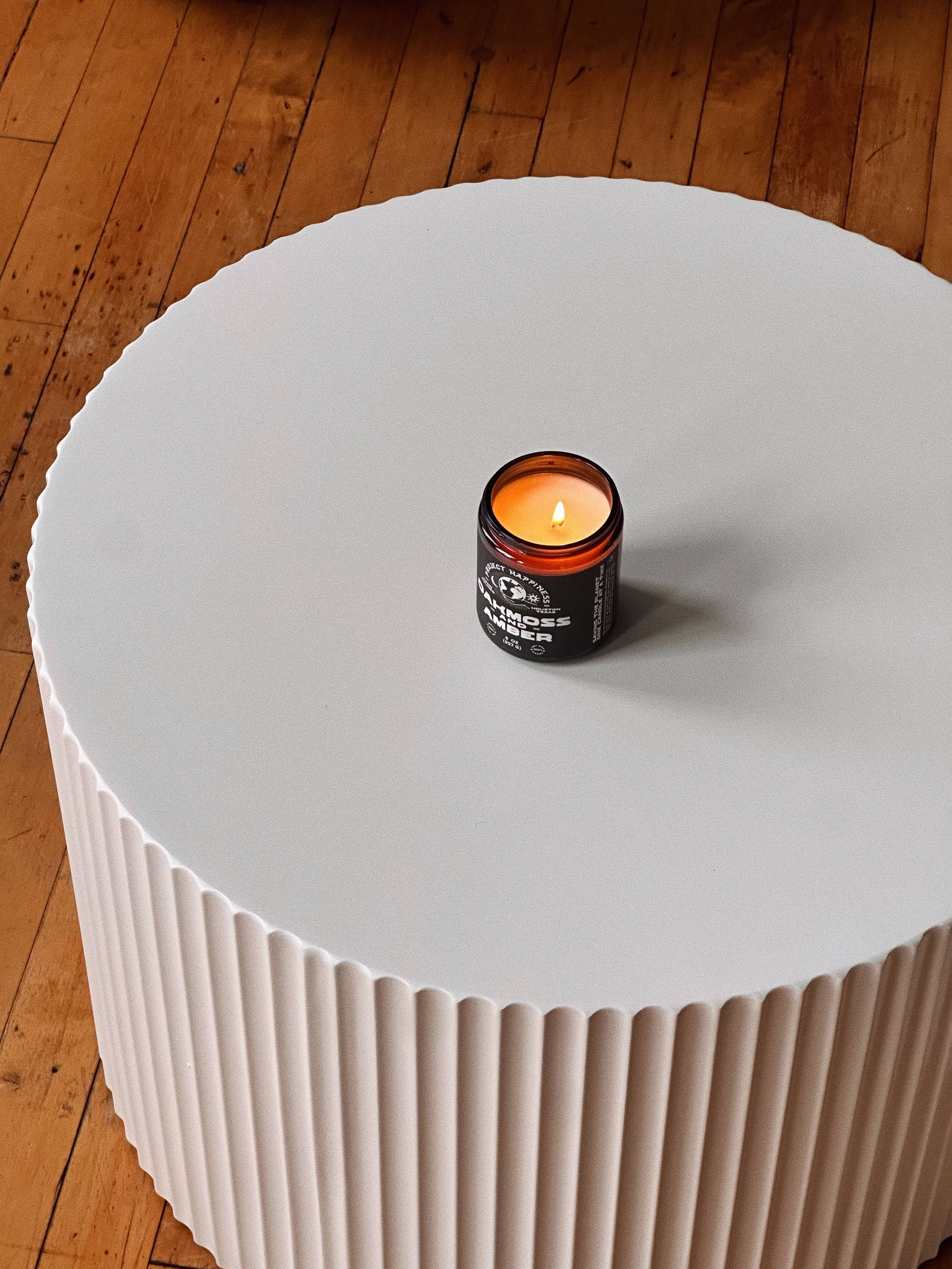 Project Happiness Candle Co. - Wholesale Jar/Filled Candle - Oakmoss and Amber Soy Candle - 8oz14