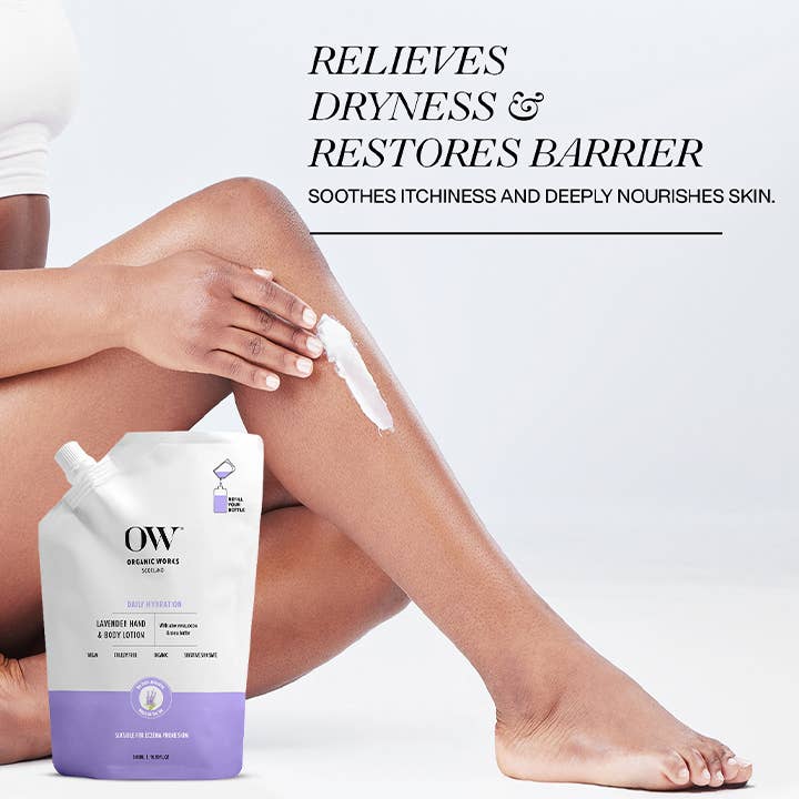 Organic Works – wholesale Hand & body lotion – Lavender Hand & Body Lotion - 500ml Made in Uk3