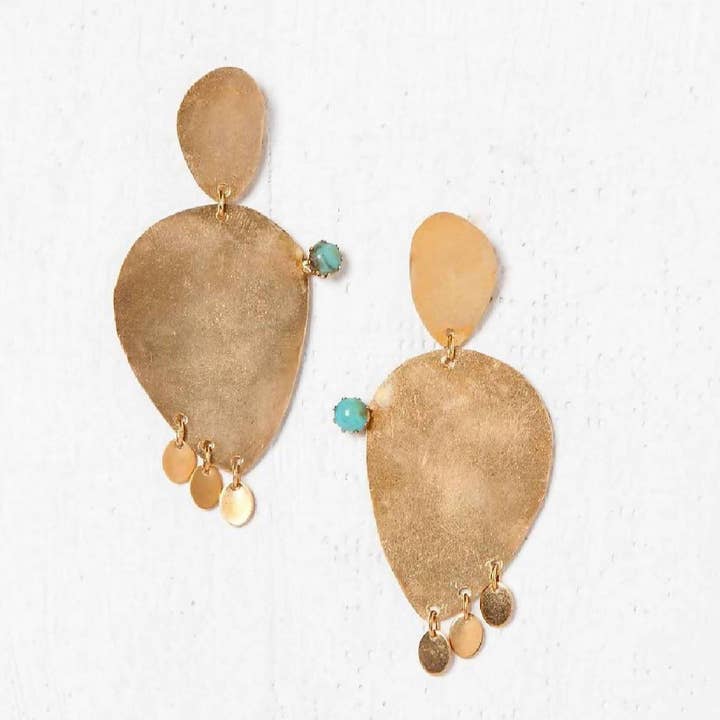 Cactus I earrings Several colors of stones for wholesale by Meanwhile Boutique