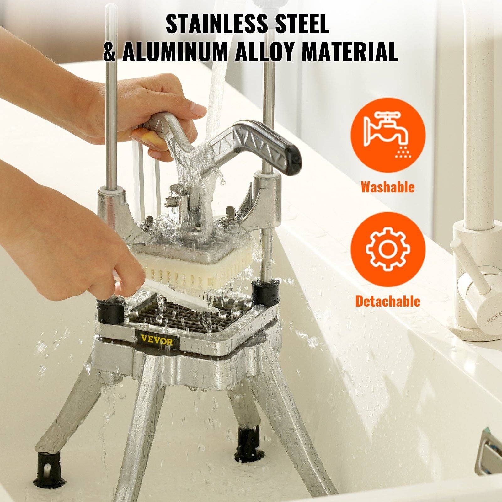 Hard Rock Health Stores - Wholesale Kitchen Tool/Gadget - Commercial Chopper Commercial Vegetable Chopper with 4 Blades Fruits Dicer5