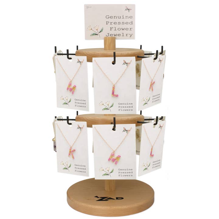 Collar giratorio con flores secas con monograma para venta al por mayor de ZAD