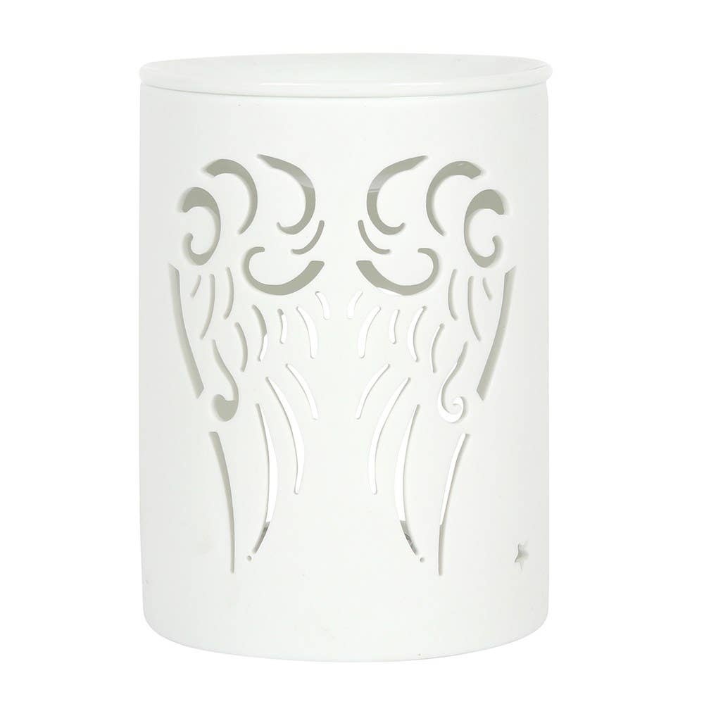 Something Different Wholesale - Wholesale Wax Warmer - White Angel Wings Cut Out Oil Burner and Wax Warmer1
