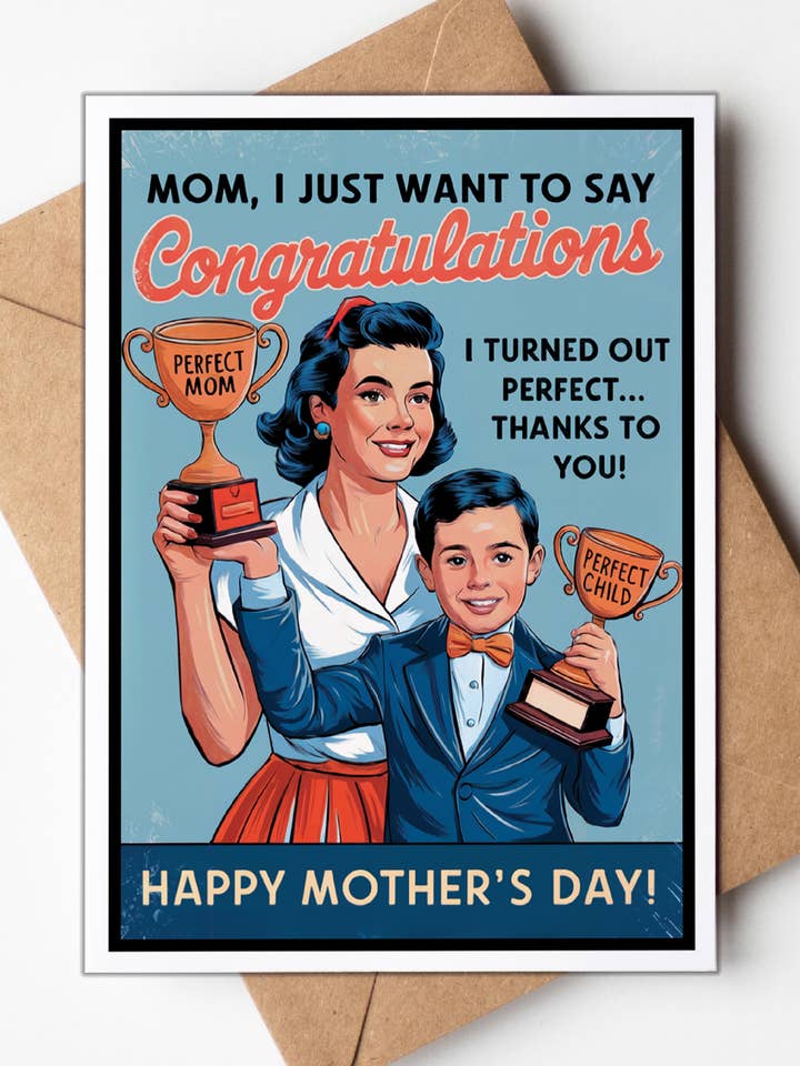 Funny Mothers Day Cards | Mothers Day Gifts | USA Handmade for wholesale by Greeting Cards by Katie Doodle & Gifts by Matchbox Card Co