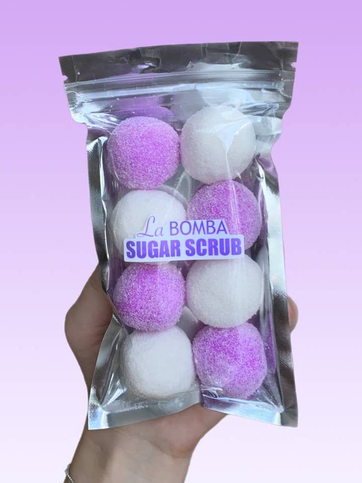 Lichaamsscrub. Lavendel+kokosnoot voor wholesale door La Bomba