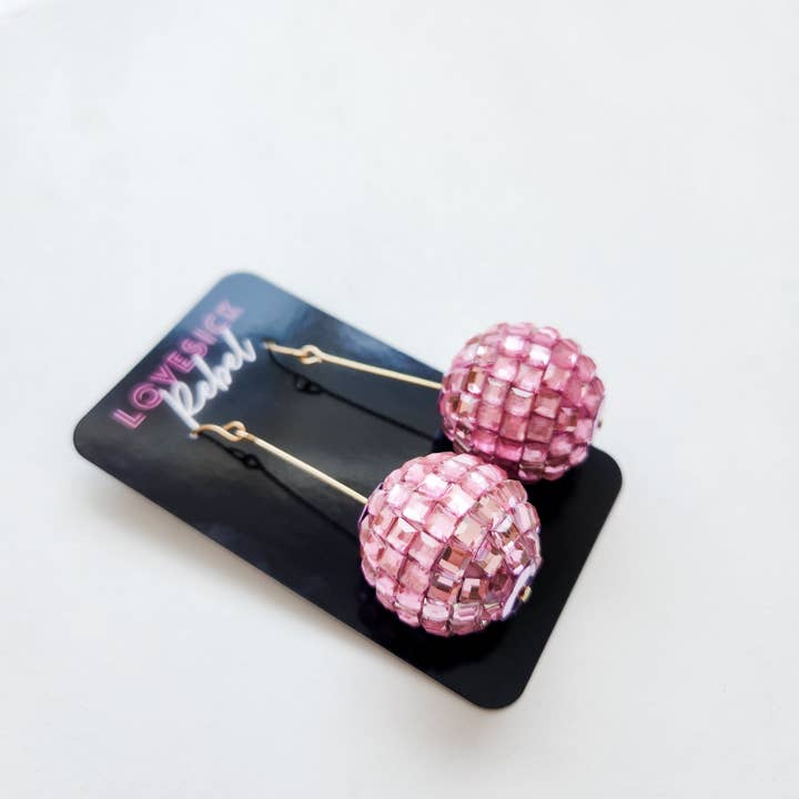 Studio 54 Disco Ball Earrings Large Pink and other Purchase wholesale mini styrofoam balls. Free returns & net 60 terms on Faire trending on Faire.