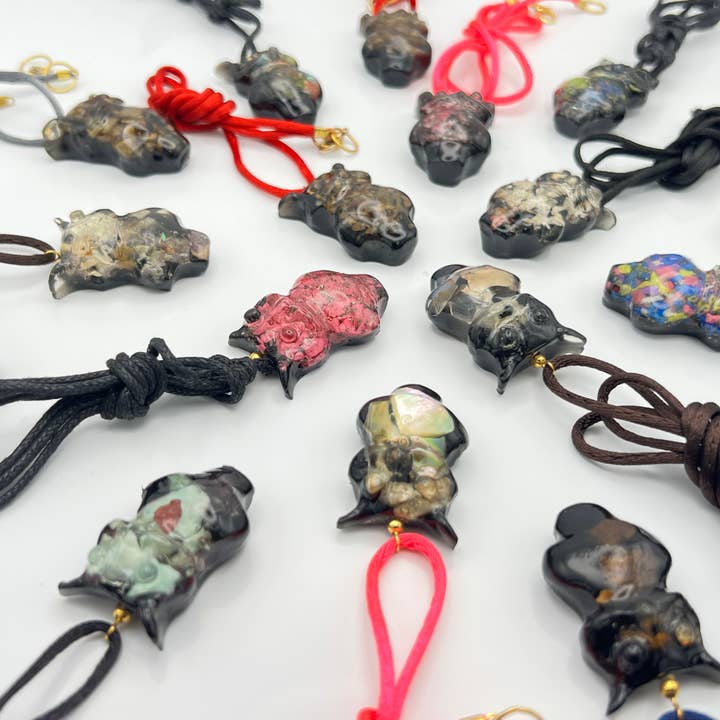 Semi-Precious Stone Owl Necklaces for wholesale by Loose Neck Land