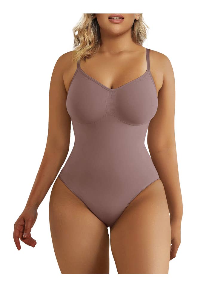 SHAPERX - Wholesale Shapewear - Women's - SHAPERX Tummy Control Shapewear Seamless Thong Bodysuit