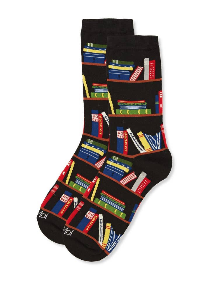 Infinity Classics International Inc. - Wholesale Socks - Unisex - Bookshelf Bamboo Crew2