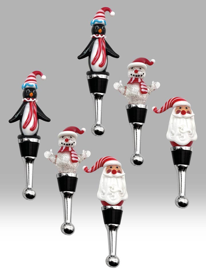 Bouchons de Bouteille Festifs - Ensemble de 6 pour la vente par Nobile Glassware Ltd.