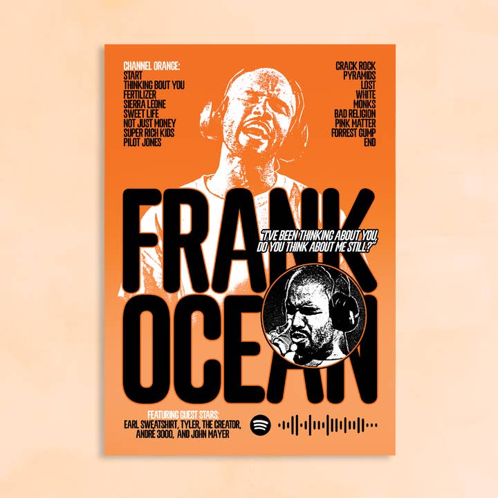 Frank Ocean A4 Art Poster for wholesale by Eyeification Prints