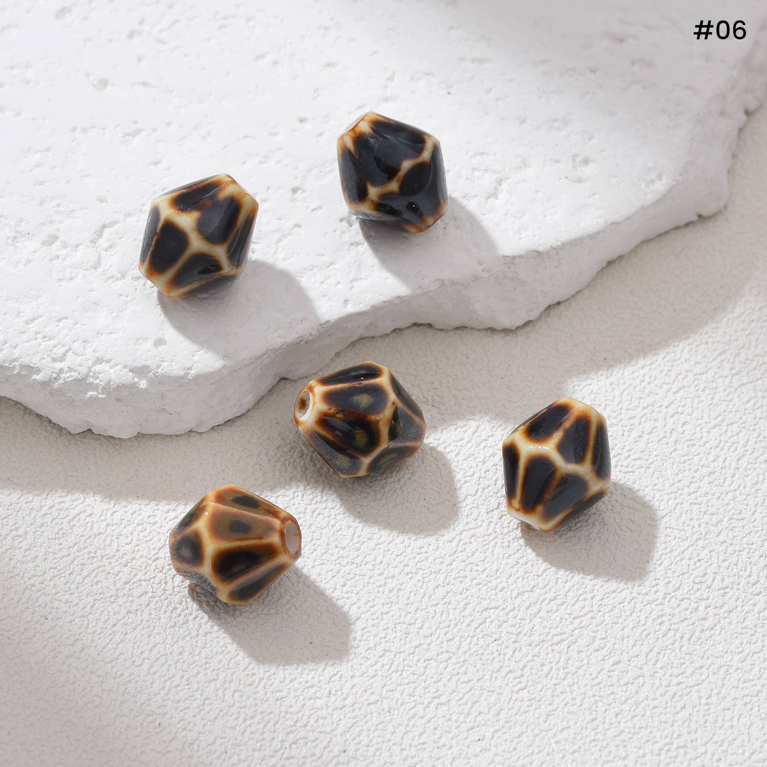 Beads Creation - Wholesale Beads - Diamond Ceramic Bead Sparkling Gemstone Spacer ORG2785