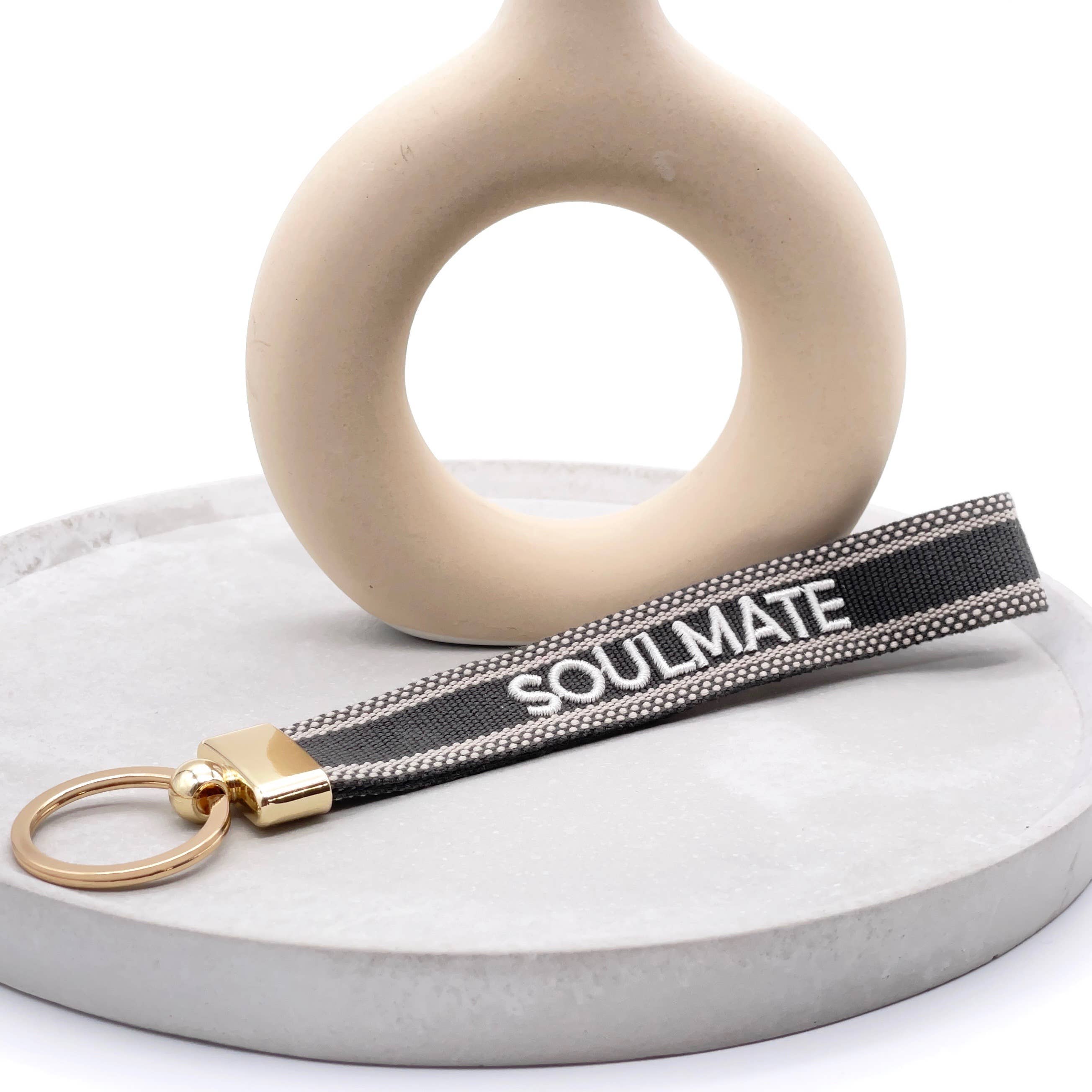 Parsley & Pepper - Wholesale Keychain - Unisex - SOULMATE Woven Embroidered Keychain Keychain1