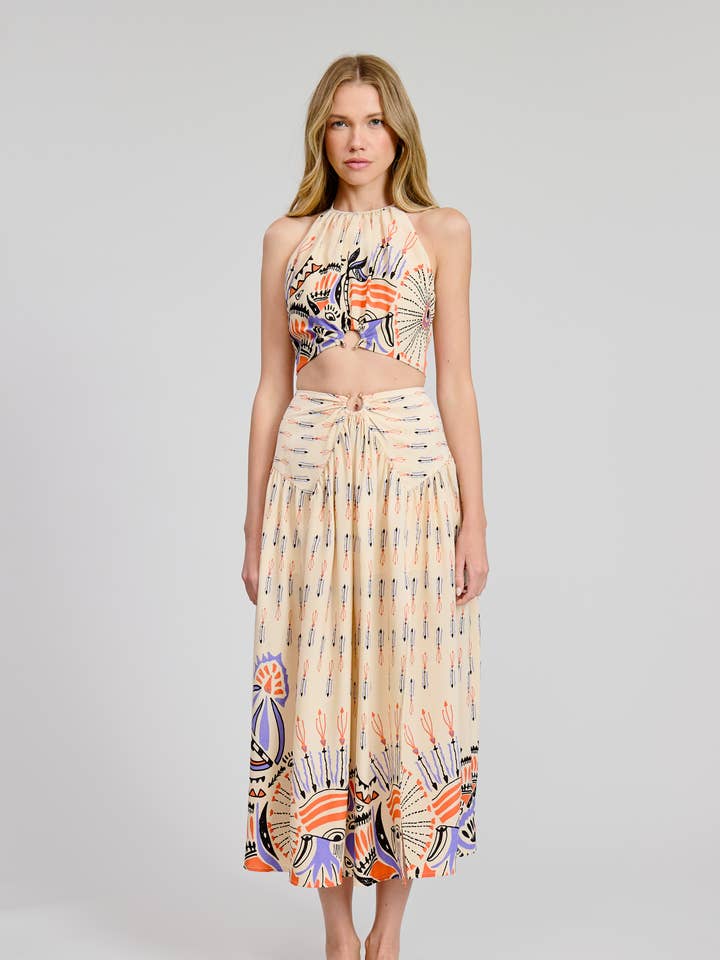 Jaen Printed Halter Top for wholesale by FLAT WHITE