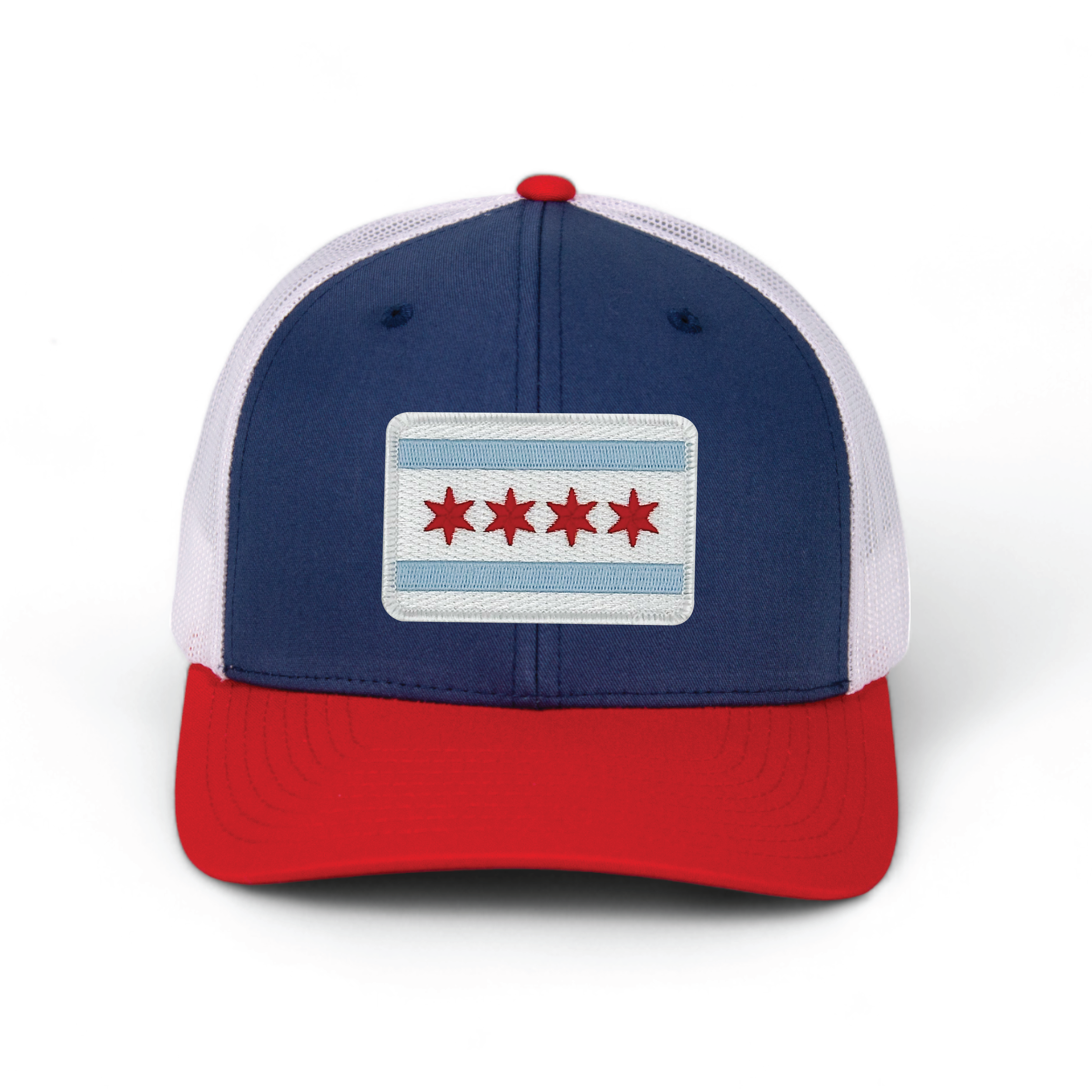 Cotton Mule - Wholesale Trucker Hat - Unisex - Chicago Flag Patch Trucker Hat4