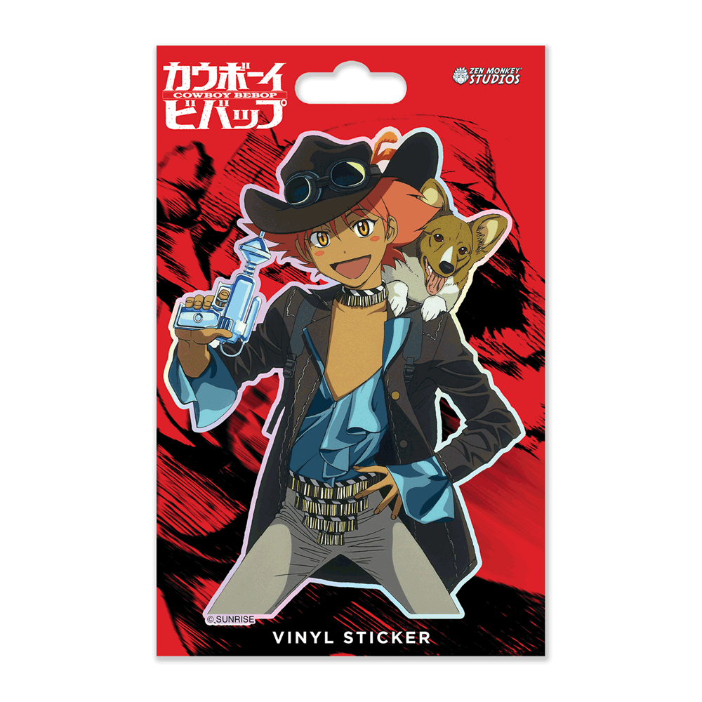Zen Monkey Studios - Wholesale Sticker - Western Ed and Ein - Holographic Cowboy Bebop Sticker0