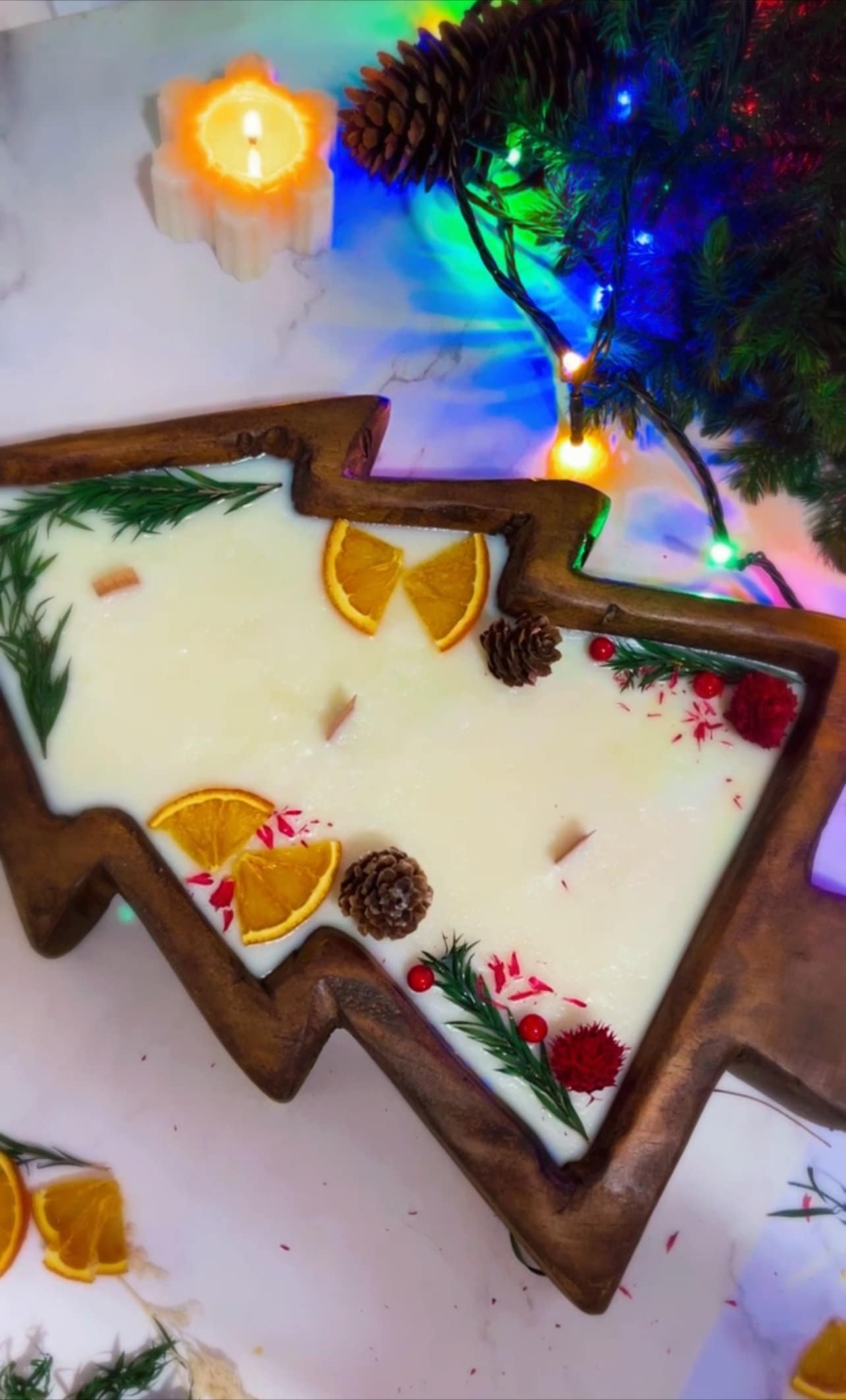 MySunshineCandless – Engroshandel Glaslys – Stort juletræ Trædejskål Duftlys ~5