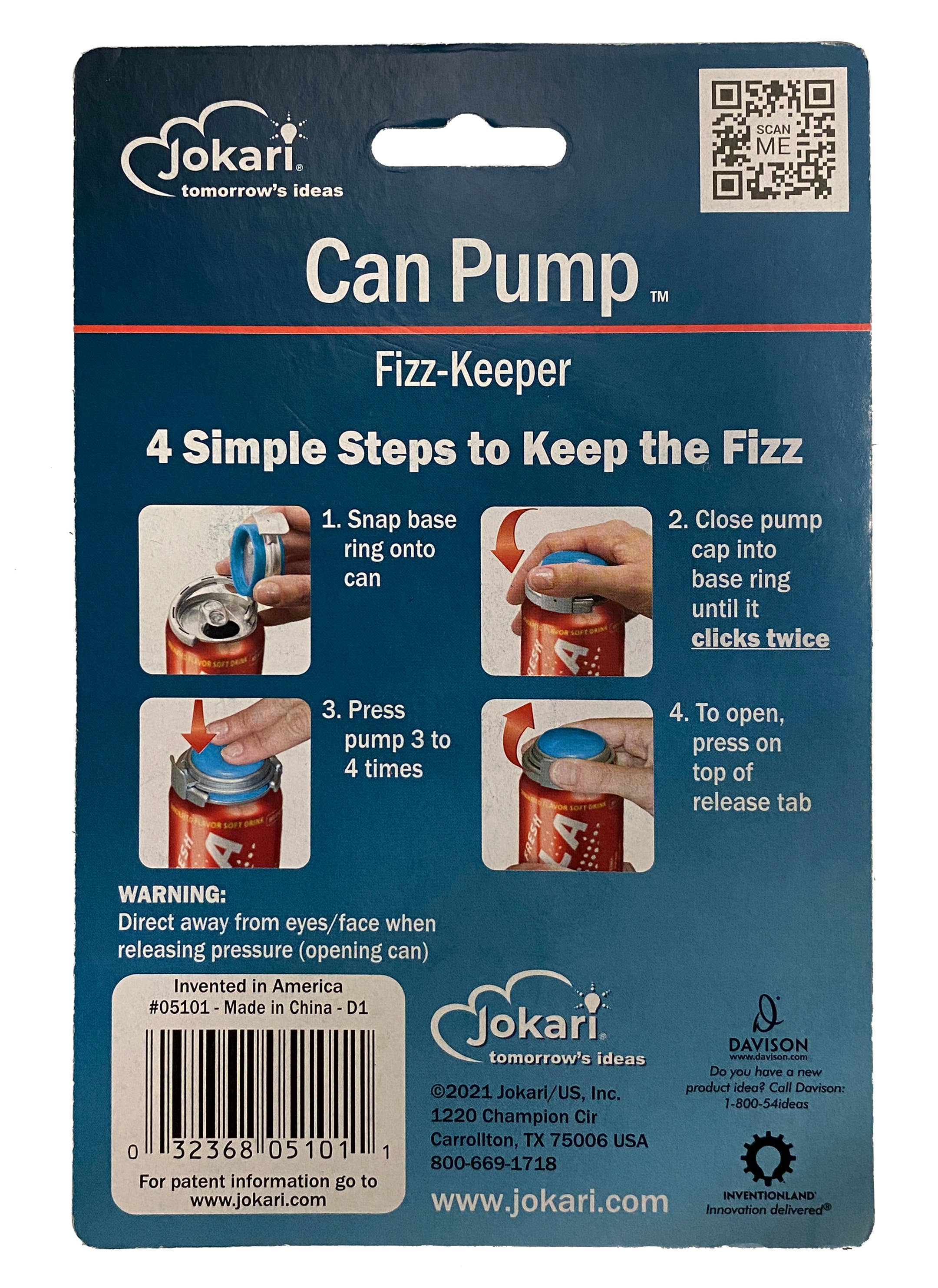 Jokari - Wholesale Kitchen Tool/Gadget - Jokari Can Pump – Repressurizing Flip-Top Lid for Soda Cans5