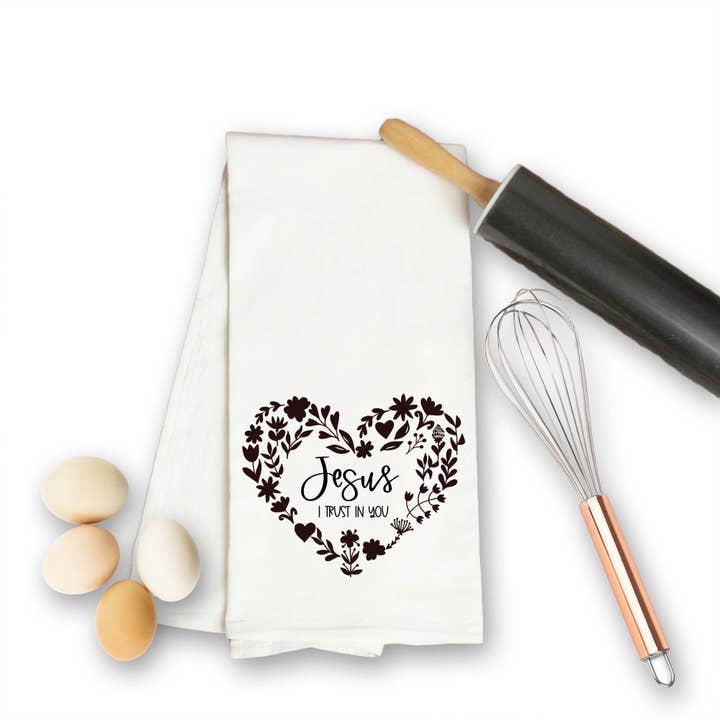 Divine Mercy Catholic Kitchen Towel - Jesus I Trust in You for wholesale by Firefly Wishes