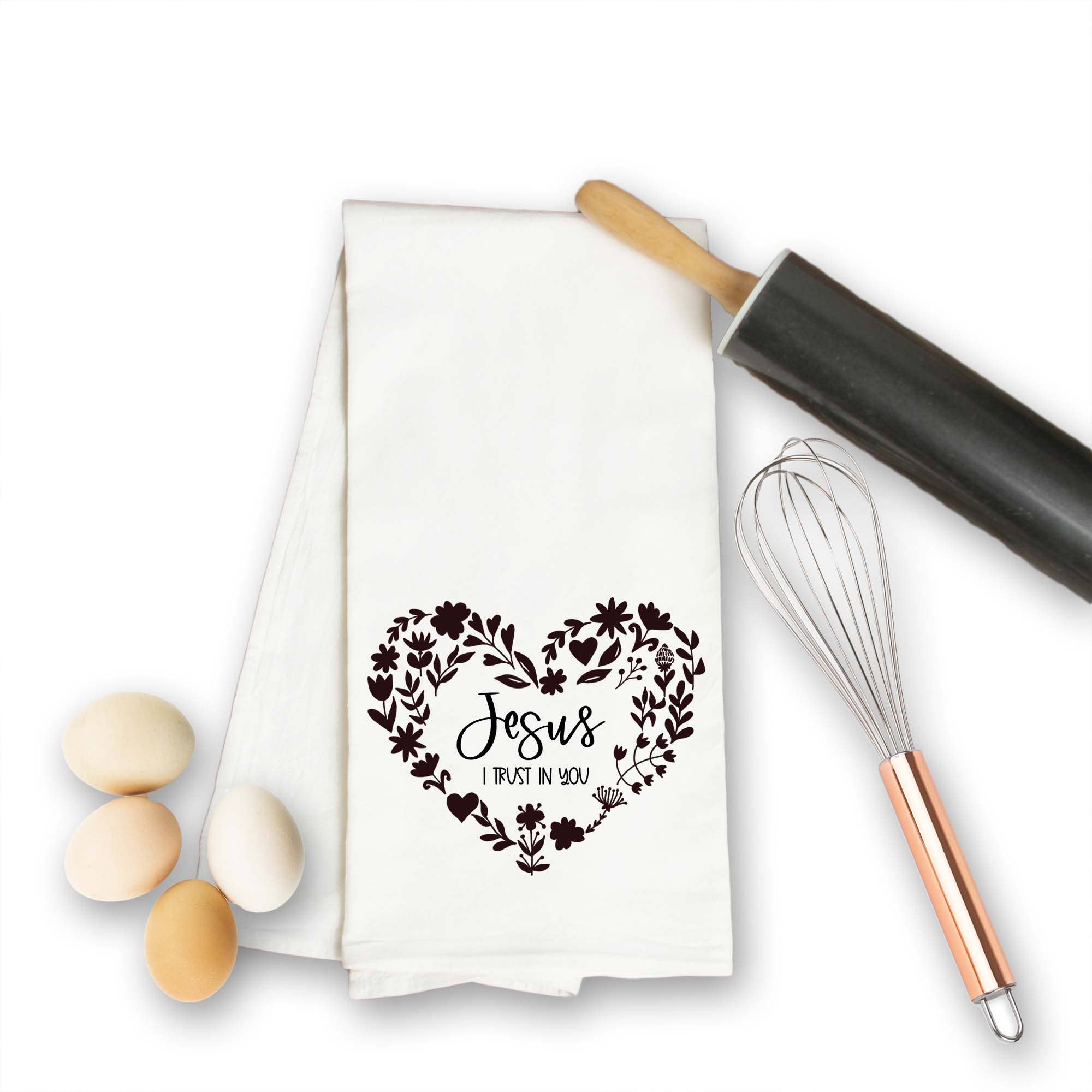 Divine Mercy Catholic Kitchen Towel - Jesus I Trust in You for wholesale by Firefly Wishes