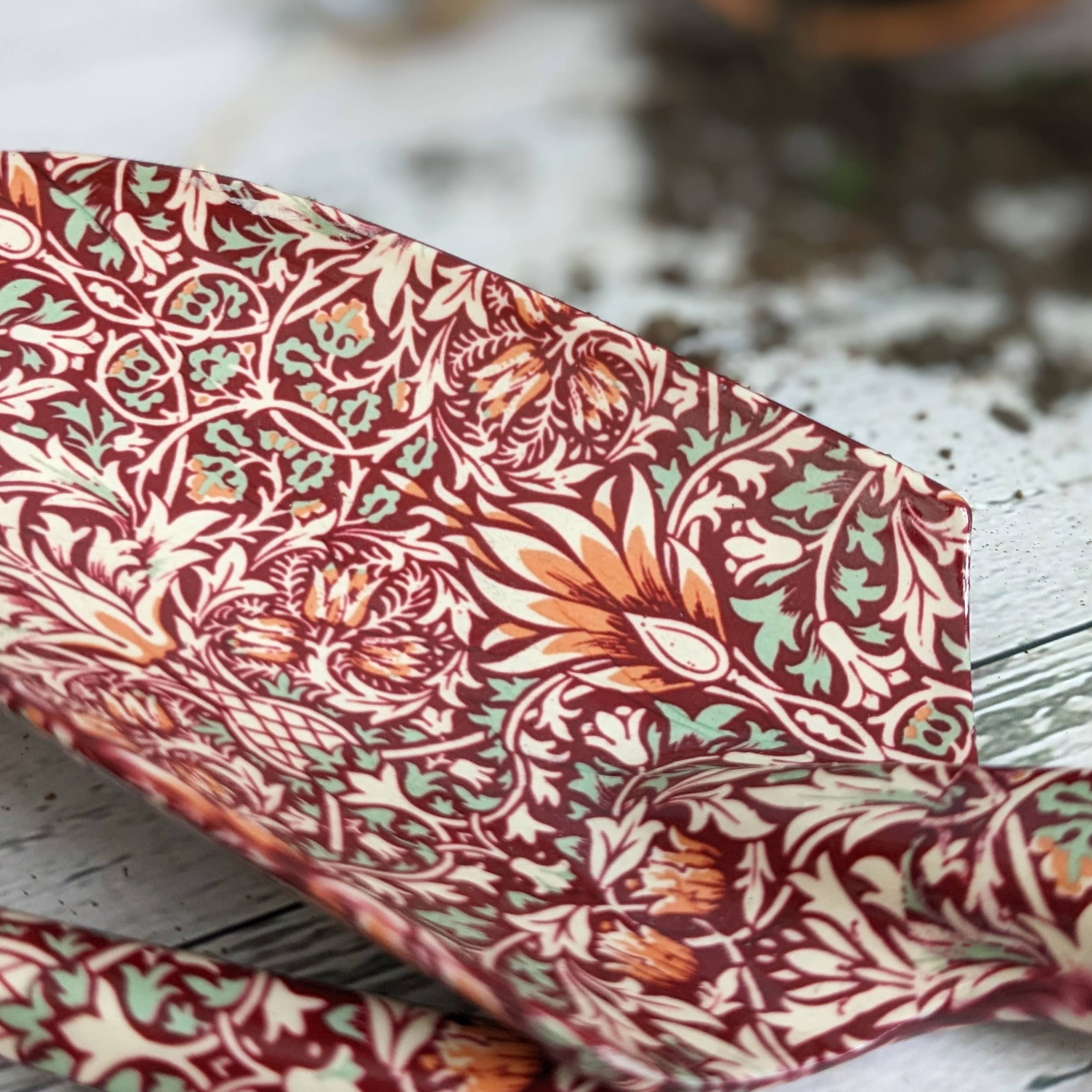 Robert Frederick Ltd - Wholesale Tuingereedschap - 2-delige tuingereedschapset - Orange Grove William Morris Burgundy1