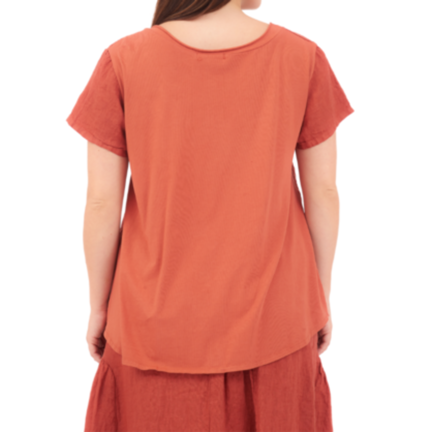 VeraMay - Wholesale Shirt - Women's - 6715 Chili Vera May Italian Linen Top1