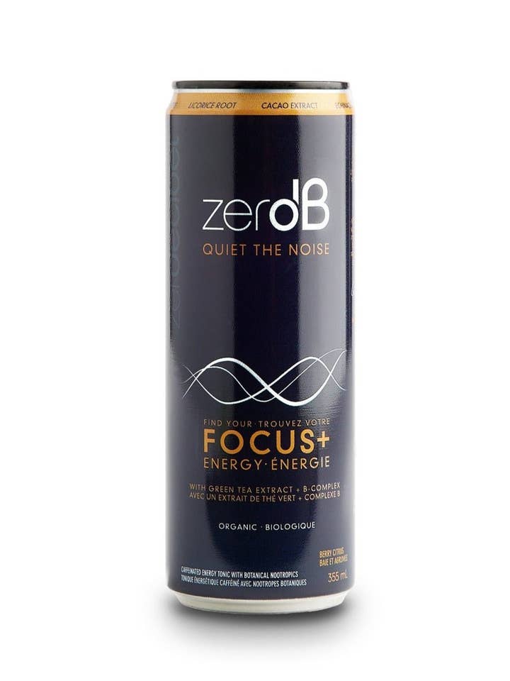 Tonic with organic botanical nootropics Focus + Energy Berry Citrus (12-pack) for wholesale by Zero dB