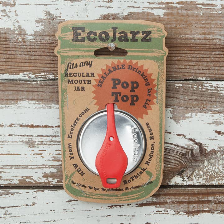 EcoJarz - Wholesale Drink Lids - PopTop Sealable Drinking Jar Lid - Regular Mouth11