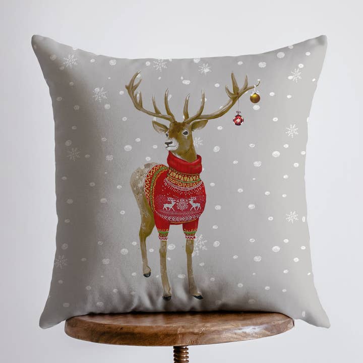 Rennes | Coussins | Oreiller de Noël | Cadeau de Noël | Décoration d'intérieur moderne | Coussins de Noël | Décoration d'intérieur de Noël | Cadeau pour maman pour la vente par UniikPillows