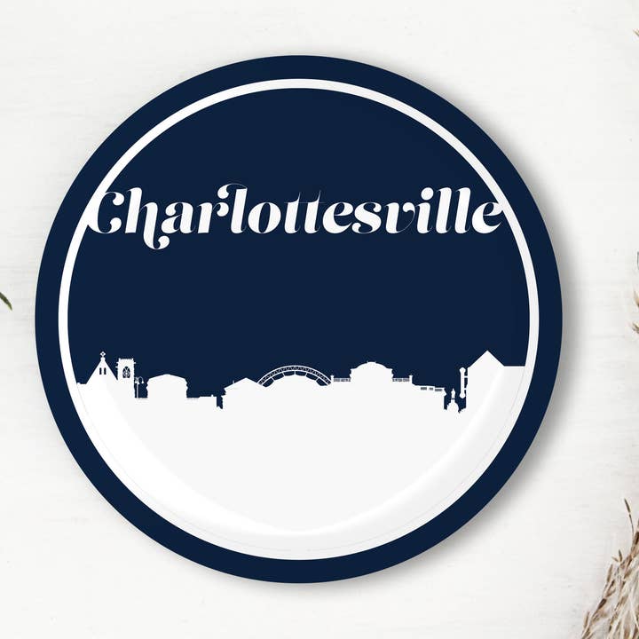 Montagnes russes rétro Skyline de Charlottesville en Virginie | Plusieurs couleurs pour la vente par Paperfinch Design