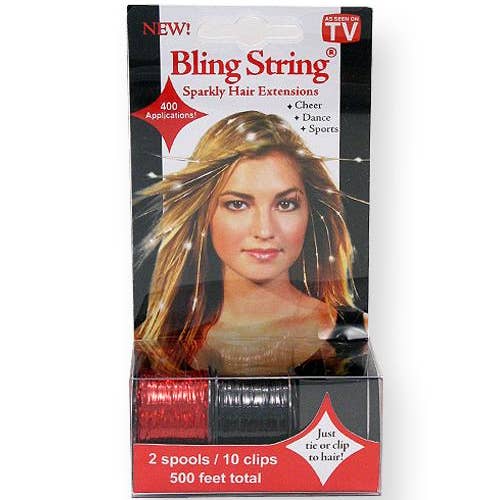 Mia - Wholesale Hair Extensions - Mia Bling String 500' Clips Sparkly Extensions - Black