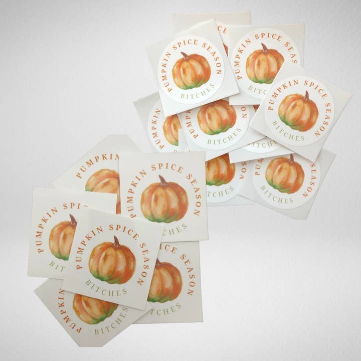 Pumpkin Spice Season Bitches Sticker for wholesale by The Cornflower