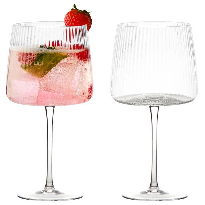 Anton Studio Designs - Wholesale Cocktail/Liquor Glass - Set of 2 Empire Clear Gin Glasses - Cocktail Glass Set