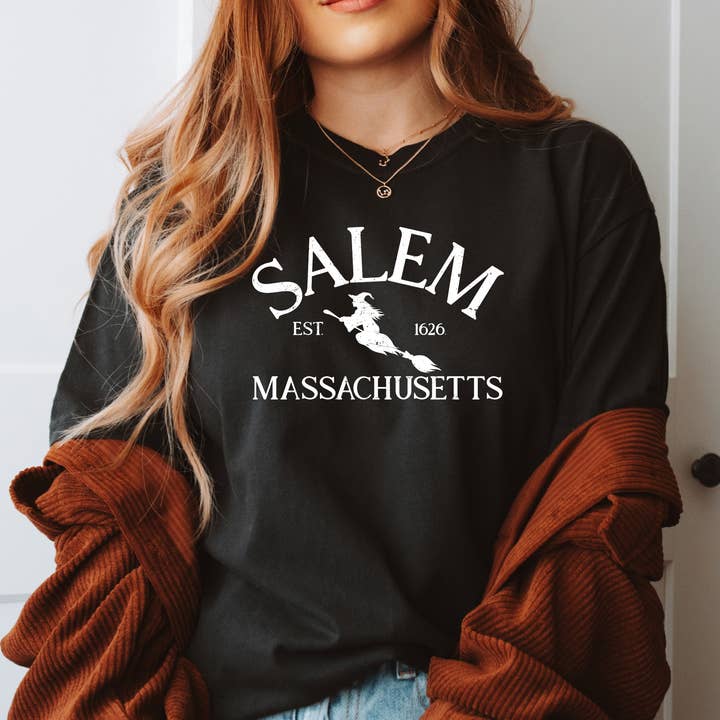 Camisa de bruja Salem de Halloween para venta al por mayor de Eleven Fashion