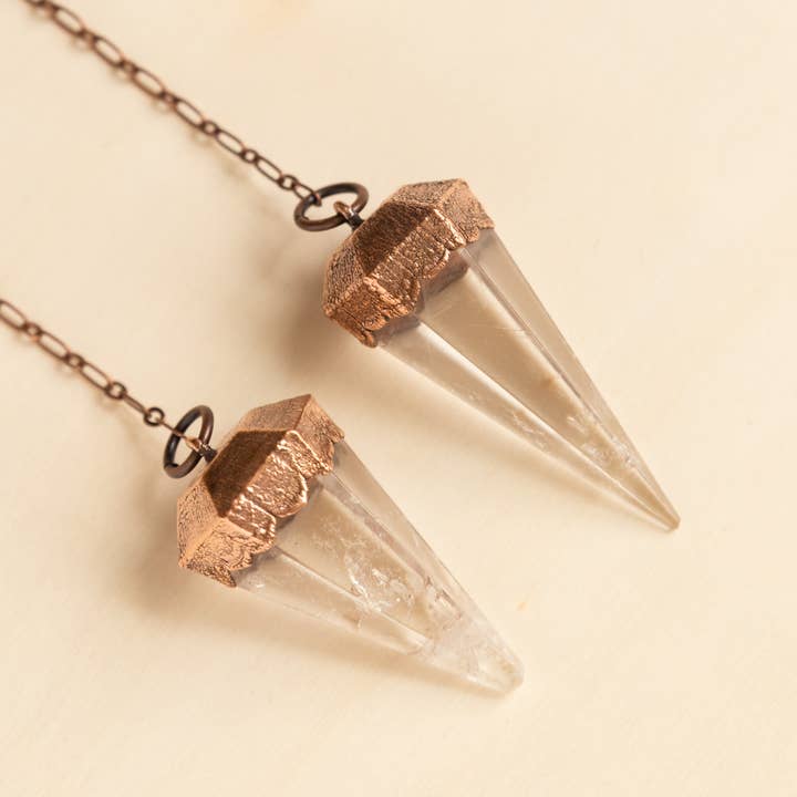 The Cyprus Cabinet - Wholesale Spiritual Stone/Crystal - Quartz Copper + Crystal Pendulum4