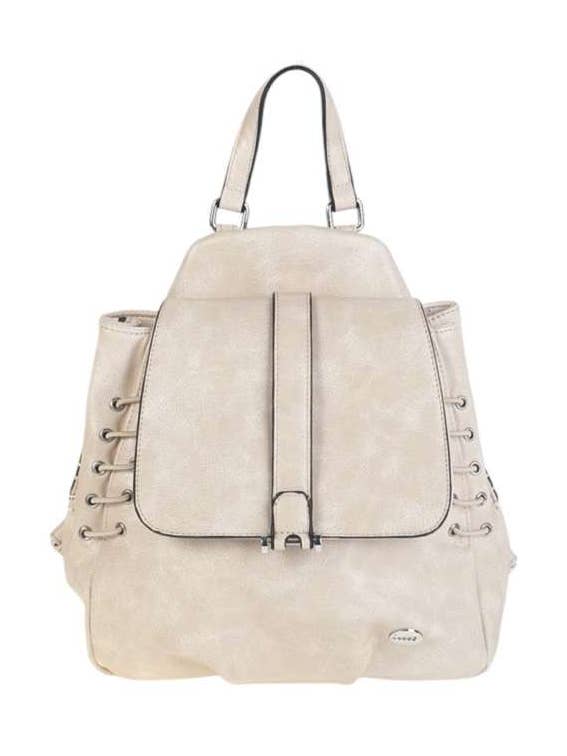 Sac à dos URBAN HARISA en cuir PU beige pour la vente par Volum Bags
