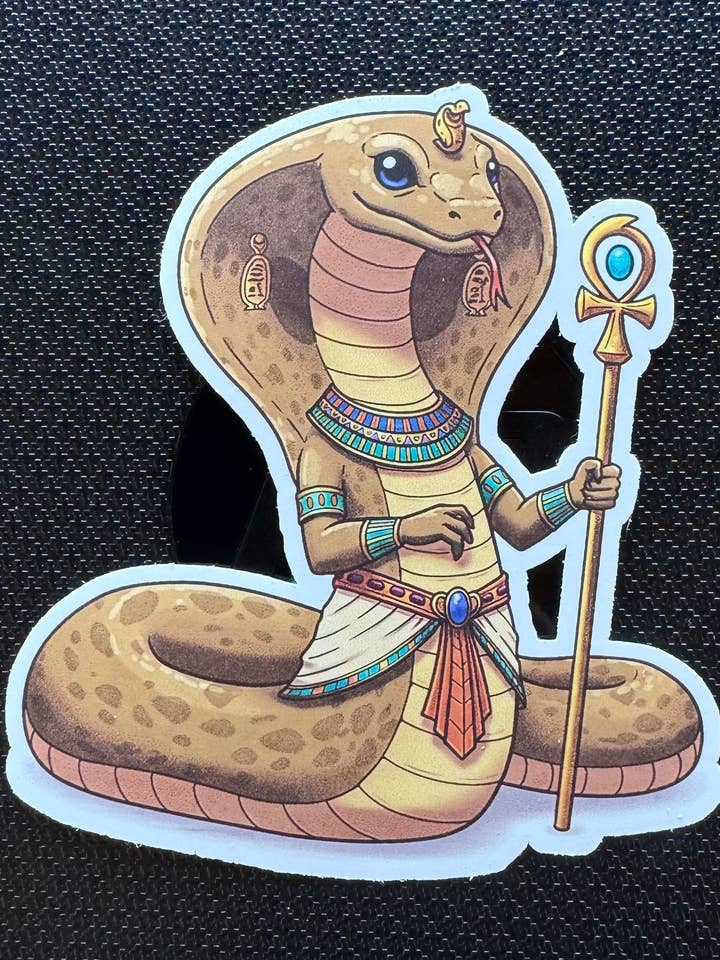 Niedlicher Ägyptischer Kobra-Aufkleber für den Großhandel von thegloomycottage