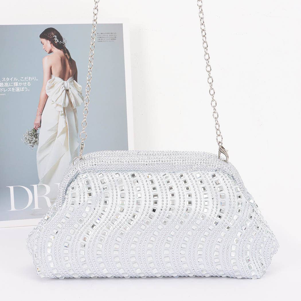 3AM BY H&D ACCESSORIES – wholesale Clutch bag – women's – Rhinestone Satin Clutch6