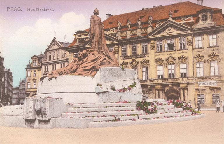 Found Image Press - Wholesale Postcard - Postcard MF-814 Jan Hus Statue, Prague, 0