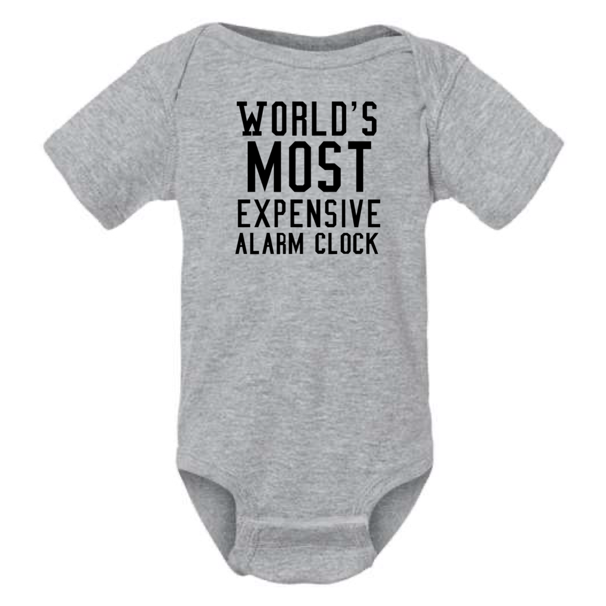 dkhandmade - Wholesale Bodysuit (Non-Footed) - Baby - WORLD'S MOST EXPENSIVE ALARM CLOCK BABY ONESIE4